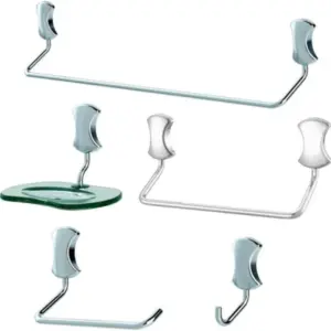 Kit de Acessórios Cromado para Banheiro Clic 505 C Meber - Imagem 2